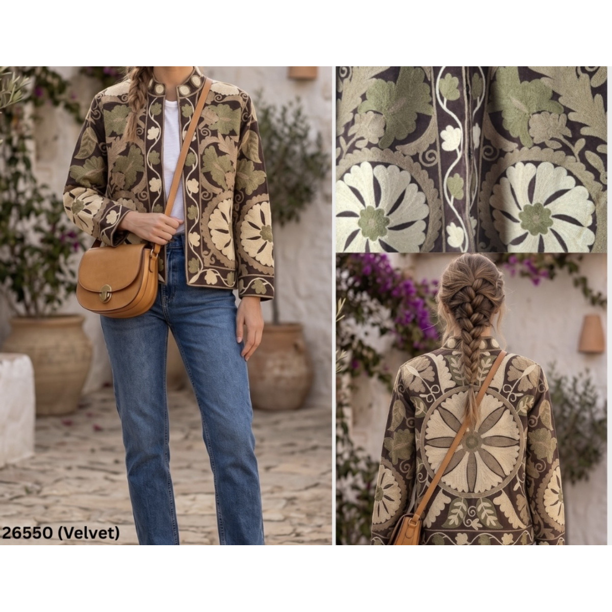 CHAQUETA TERCIOPELO CUELLO MAO